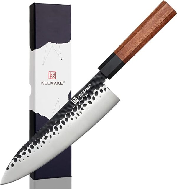 A japanese sharp knife with a packaging