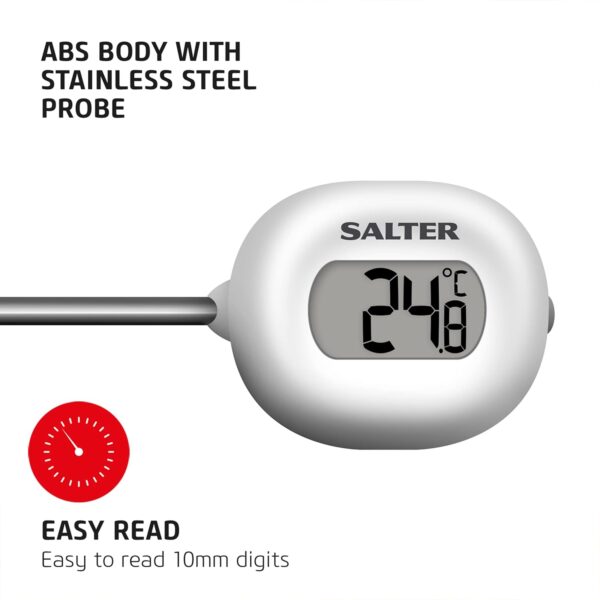 easy to read digital meat thermometer with led screen