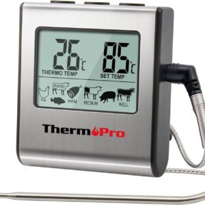 silver digital meat thermometer