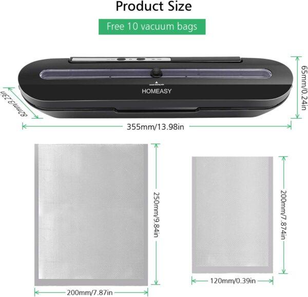 Black Vacuum Sealer Machine - Homesay brand